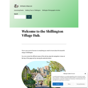Shillington Village Hub front page